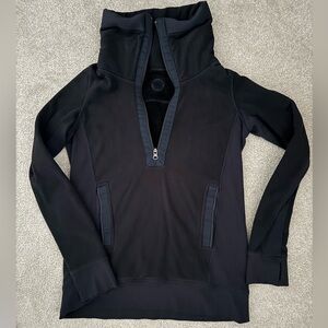 lululemon brushed funnel neck half zip